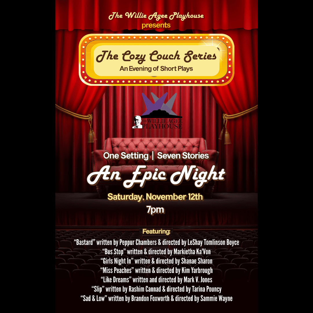 The Willie Agee Playhouse Presents The Cozy Couch Short Play Festival 3 9236E9D8 A781 47A4 A446 6F46370F0A6E